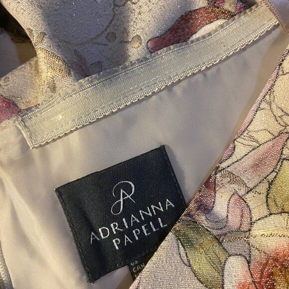 Adrianna Papell Off-The-Shoulder Floral-Print Ball Gown 8 NWT - Picture 5 of 6